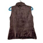 British Khaki Plush Brown Quilted Zip Up Vest Photo 1