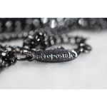 Aeropostale Black Metal Chain Rhinestone Gothic Renaissance Witchy Punk Necklace Photo 3