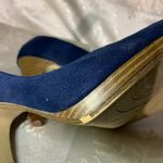 Fioni  Navy Blue Suede Like Heels Photo 9