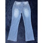 Daily Thread Women's Flare Jeans Front Pockets Button Fly‎ Light Wash Denim Sz 4 Blue Photo 4