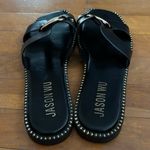 Jason Wu  Women’s Size 9 Danis Slide Sandals Studs Black Gold Photo 2