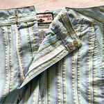 Caribbean Joe  Cropped Pants 10 Capris Blue Green Stripes Pockets Lightweight Photo 4