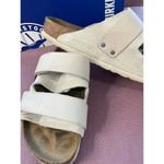 Birkenstock Uji Sandal in Antique White 41 10 Women Nubuck Suede Leather slides Photo 7