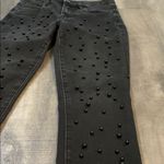 BLANK NYC  Pearl Embellished Frayed Hem Skinny Jeans Photo 3