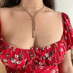 Vestique pavé crystal embellished rhinestone drop lariat necklace Photo 7