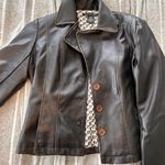 Pierre Cardin Dark Brown Leather Button Up Jacket  Photo 0