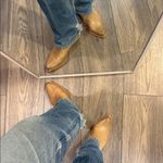 Free People  Tan and Brown Leather western Boots size 38.5 or us 8 Photo 13