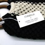 NEW Curateur x Laude The Label Gabby Mini Macrame Bag Black Cream‎ Hippie Boho Photo 3