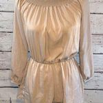 MILLIBON Romper Silky Off the Shoulder Taupe Photo 0