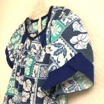 Vintage authenticâHawaiianâGrannyâfloralâmidiâmuumuu dressâ12â* Blue Photo 2