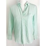 Theory  • Green Seersucker Kaylind Button Up Shirt Photo 8