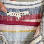 XIRENA Blue Striped Gauzy‎ Long Sleeve Swim Cover Up Tunic Size Small Photo 2