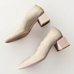 AGL Women's Angie L Wave Ballet Flats Beige Patent Leather Block Heel 36/6 Tan Photo 3