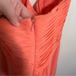 David's Bridal David’s Bridal Strapless High Low Dress with Front Detail Coral Reef Photo 9