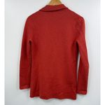 J.Crew  Orange  Textured Knit Blazer Cardigan Jacket XS Button Front Pockets Photo 4