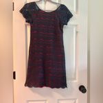 Max Studio  pink and navy  Sheath Dress with Flutter Cap Sleeves Photo 1