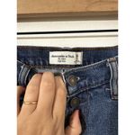 Abercrombie & Fitch The Mom High Raise Jean Button Frayed Blue Jeans Size 28 Photo 4