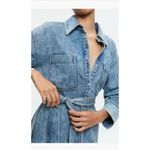 Alice + Olivia  Brigita Ruched Sleeve Denim Mini Shirtdress-NWT Photo 2