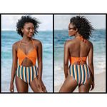 Cupshe ππ Kylie Halter Lace Up One Piece Swimsuit Photo 2