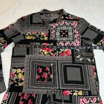 Women's Patchwork Print Romper Size M Festival Boho Lagenlook Casual Colorful Black Size M Photo 3