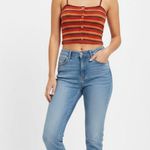 Elie Tahari Ellie & Kate Multicolor Striped Ribbed Spaghetti Cami Crop Top 1XL Photo 0