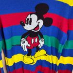 Disney 100 Mickey Mouse Striped Sweater Size XL Rainbow 100th Anniversary Photo 2