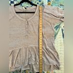 Free People  L We The Free Coastline Pale Pink Thermal Henley Peplum NWOT Photo 14