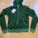 Juicy Couture  Pam Gela Fond Velour Basics Zip Hoodie Green Women's Large NWT Photo 1