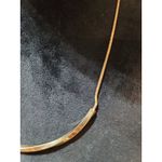 Women's Gold Tone Curved Bar Necklace With Lobster Clasp Snake Chain Design Photo 3