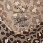 Zoe & Liv Cheetah print tee shirt size medium Photo 2