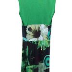Desigual Uralet Waterfall Neck Knot Waist Dress Kelly Green Artsy St.Patrick L Photo 10