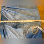 ZARA NWT Draped Printed Midi Stretchy Blue Hues Dress: Woman’s Size Small Photo 8