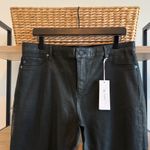 AG Adriano Goldschmied NWT The Farrah High-Rise Skinny Shimmer Black Jeans, 33 Photo 3