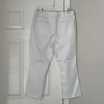 Brand New J. Jill Kick Flare White Jeans Size 14 Petite P Ankle length Raw Hem Photo 3