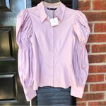 ZARA  STRETCHY POPLIN SHIRT TRF Lilac XS Photo 5