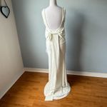 Lulus Loving Fate White Bow Square Neck Backless Maxi Dress Size Large Photo 9