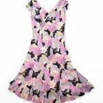 Ann Taylor Vintage Y2K Sz 6 Chiffon Floral Flowy Slip Dress 100% Silk Romantic Photo 0