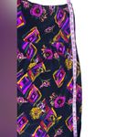 Vintage drop waist skirt in beautiful 100% silk floral design size 6 EUC Black Photo 9