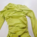 L'Academie  Cachet Mini Dress in Chartreuse Photo 4