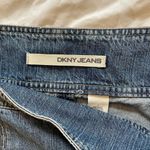 DKNY  Jeans Embroidered A-Line Midi Denim Skirt with Contrast Stitching Photo 1