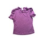 Boden Burgundy Purple Ruffle Mock Neck Puff Sleeve Top US 8 UK 12 Blouse Photo 4