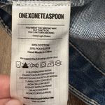 One Teaspoon One x  Denim Distressed Patch Work Straight Leg Blue Jeans Size 26 Photo 8