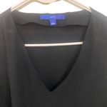 Apt. 9  black crewneck, long flow sleeve lace lined blouse large Photo 1