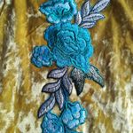 Boohoo embroidered  flowers patches velvet skirt Photo 4