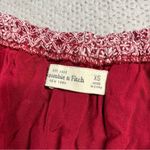 Abercrombie & Fitch Red Cream Paisley Print Crochet Hem Off the Shoulder Dress Photo 2