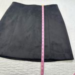 Loft  Black Suede A-Line Skirt With Back Zipper in Size 6 Photo 4