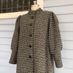 Vintage 80s Tweed Bishop Ballon Sleeve Coat Multiple Size M Photo 1