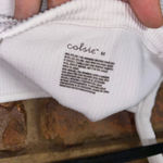 Colsie White Ribbed Knit Seamless Brami Crop Tank Top Women's Size Medium Photo 4