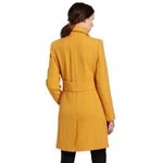 Calvin Klein NWT  Single Breasted Wool Pea Coat Winter Dress Coat Mustard Size 6 Photo 2