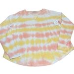 Theo & Spence sweatshirt womens creamsicle stripe top nwt Sz large Yellow Photo 6